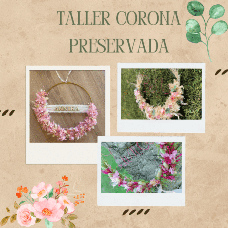 Taller corona personalizada flor preservada